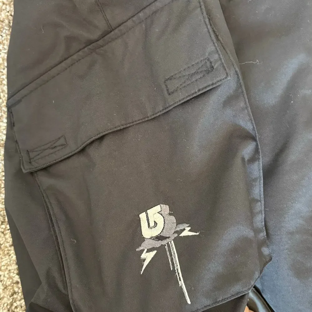 Burton Youth M Snowboard Pants Black Insulated Cargo Waterproof Ski Boys Girls